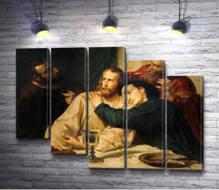 Иисус и св.  Иоанн на последнем ужине 