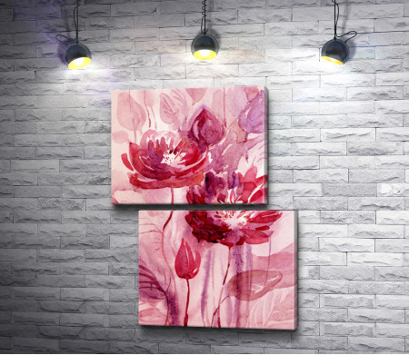 Два розовых цветка