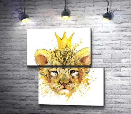 Голова львенка с короной
