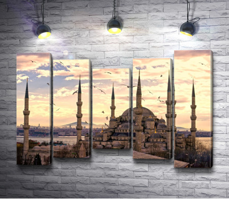 Голубая мечеть на рассвете. Стамбул