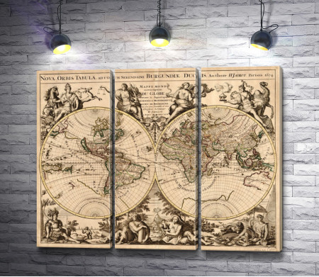 Карта мира 17 века