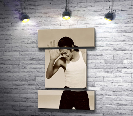 Майкл Джексон. Черно-белое фото
