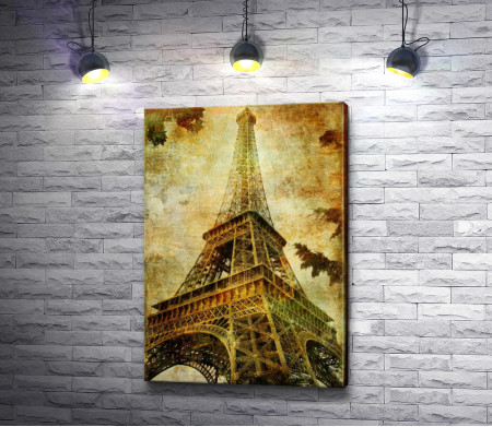 Знаменитая Эйфелева башня, Париж, Винтаж