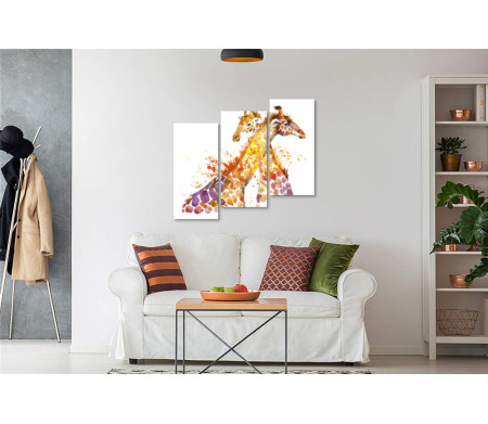 Два жирафа обнимаются
