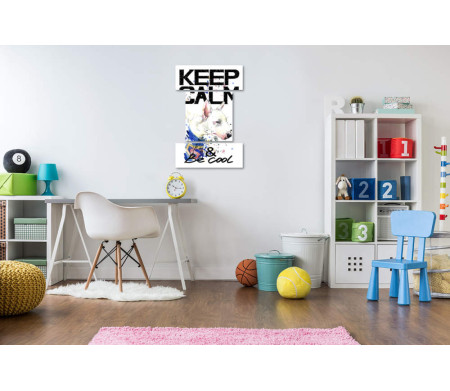 Постер "Keep Calm & be cool" с собакой 