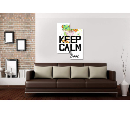 Постер "Keep Calm & be cool" с лягушкой