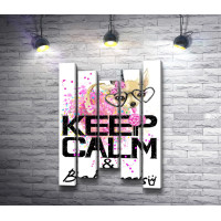 Постер "Keep Calm & Be Princess" с чихуахуа в короне с леденцом