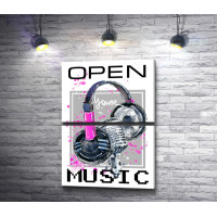 Стильный микрофон и "Open your music"