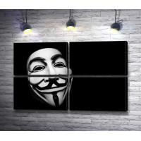 Маска Анонимуса в темноте