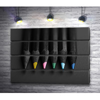 Черно-белое фото цветных карандашей