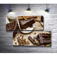 Шоколадный торт и кофейные зерна