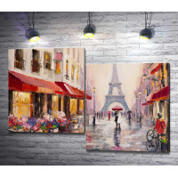 Парижские улицы и Эйфелева башня