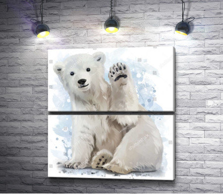 Белый полярный медведь