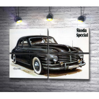 Ретро автомобиль Skoda Special, постер