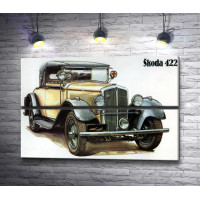 Ретро автомобиль Skoda 422, постер