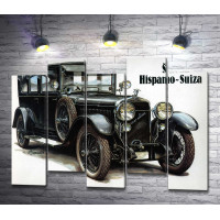 Ретро автомобиль Skoda Suiza, постер