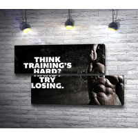 Бодибилдинг. Мотивационный плакат в черно-белой гамме