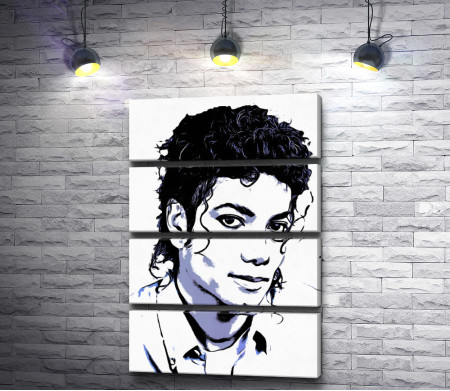 Черно-белый портрет Майкла Джексона