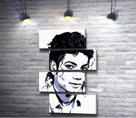 Черно-белый портрет Майкла Джексона
