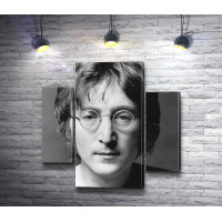 Черно-белый портрет Джона Леннона