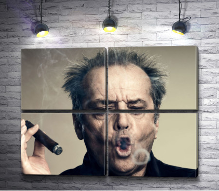 Голливудский актер Джек Николсон с сигарой