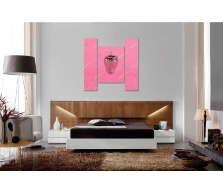 Хромированная розовая арт-клубника