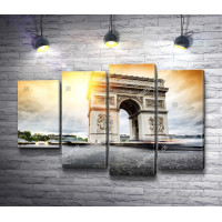 Триумфальная арка во время заката, Париж