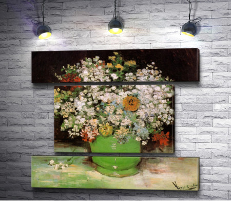 Винсент Ван Гог "Vase with zinnias and other flowers"