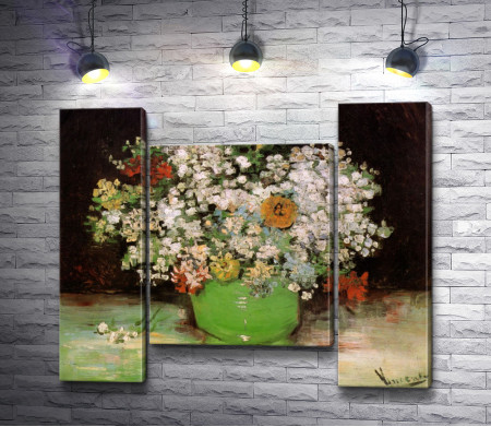 Винсент Ван Гог "Vase with zinnias and other flowers"