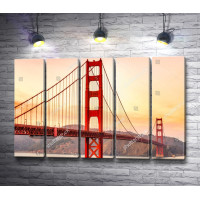 Мост Золотые ворота во время заката, Сан-Франциско, Калифорния