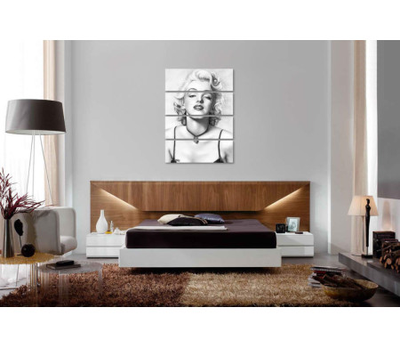 Черно-белая картина Мерлин Монро