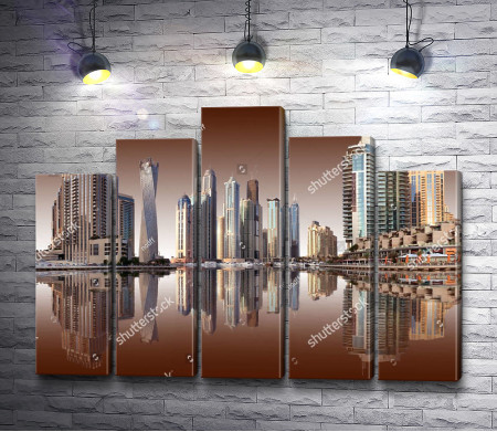 Панорамный вид на район Марина, Дубай