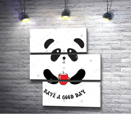 Панда, желающая хорошего дня