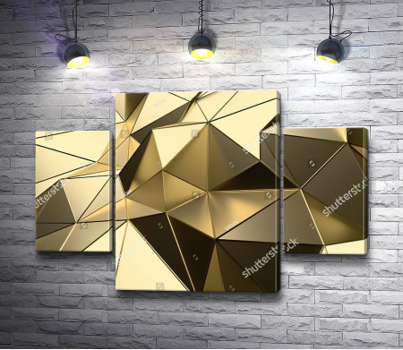 Золотая фигура из треугольников