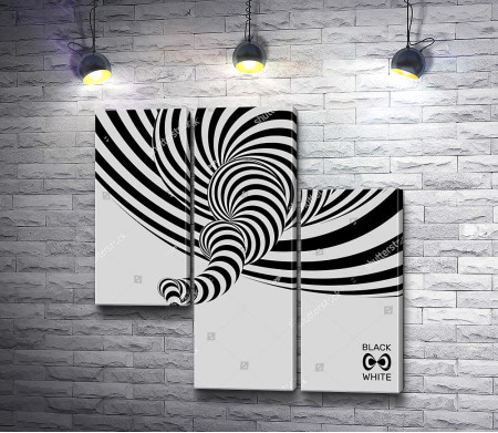 Черно-белая оптическая иллюзия 