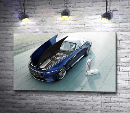 Электрокар Mercedes-Maybach Vision 6  с открытым капотом