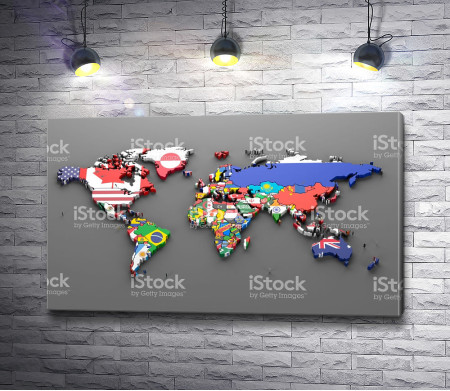 Страны на карте мира 