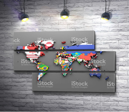 Страны на карте мира 