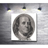 Бенджамин Франклин на 100 долларовой купюре