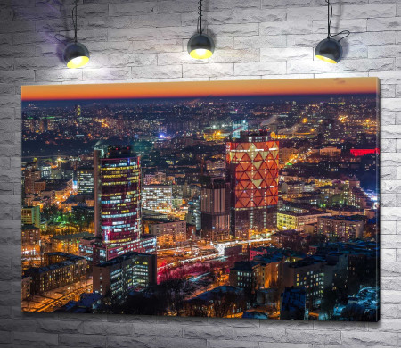 Ночные огни мегаполиса Киев