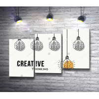 Думай креативно, мотивационный постер