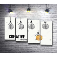Думай креативно, мотивационный постер