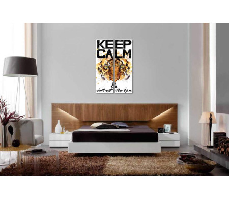 Постер "Сохраняй спокойствие и не ешь после 6" с тигром