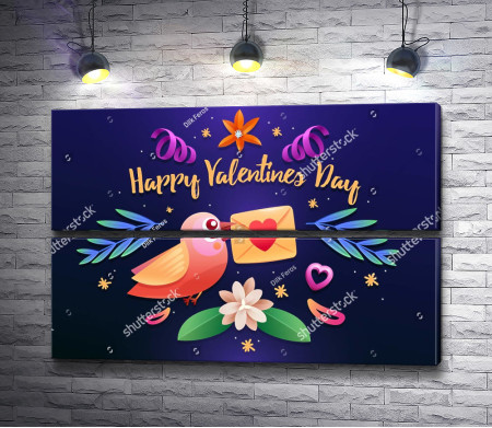 Постер-Открытка "Счастливого дня Валентина"