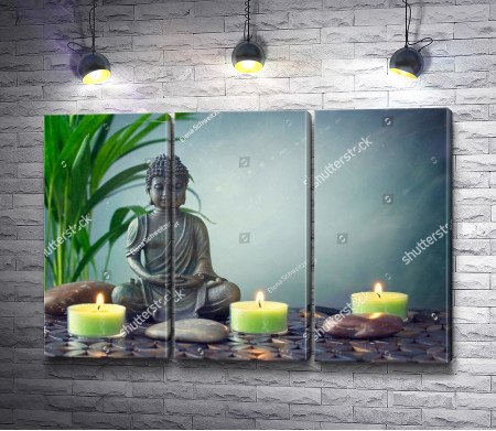 Будда и камни спа 