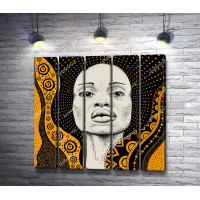 Африканская девушка с орнаментами