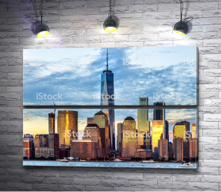 Вид на Манхэттенские небоскребы (США)