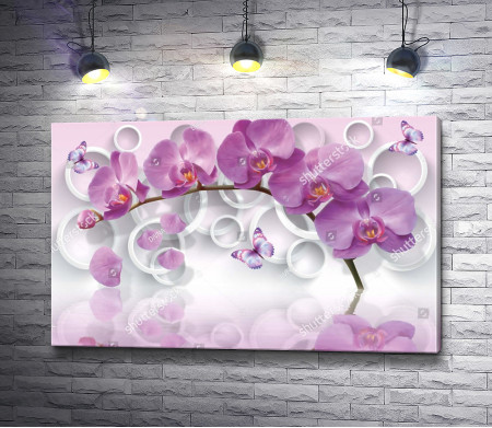 Лиловая орхидея