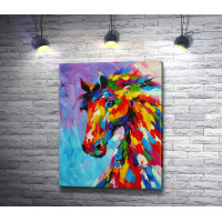 Разноцветная лошадь 