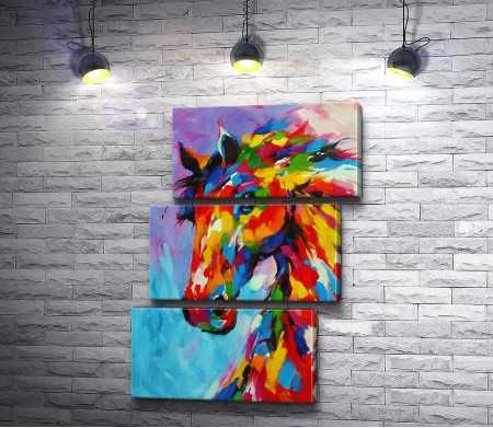 Разноцветная лошадь 